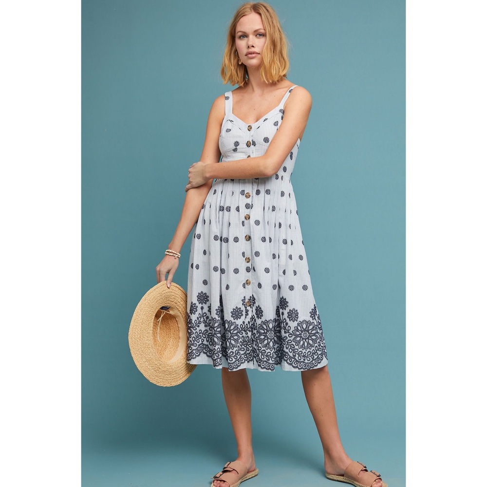 Anthropologie Maeve Savoy button down dress